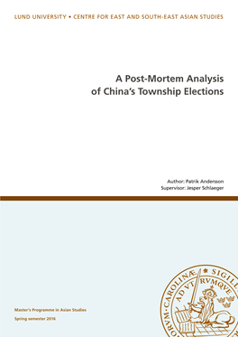A Post-Mortem Analysis of China's Township Elections