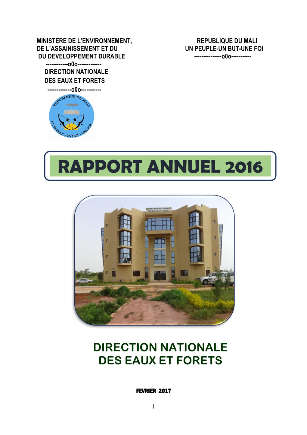 Rapport Annuel 2016