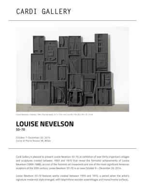 Cardi Gallery Louise Nevelson
