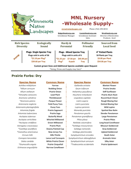 MNL Nursery -Wholesale Supply