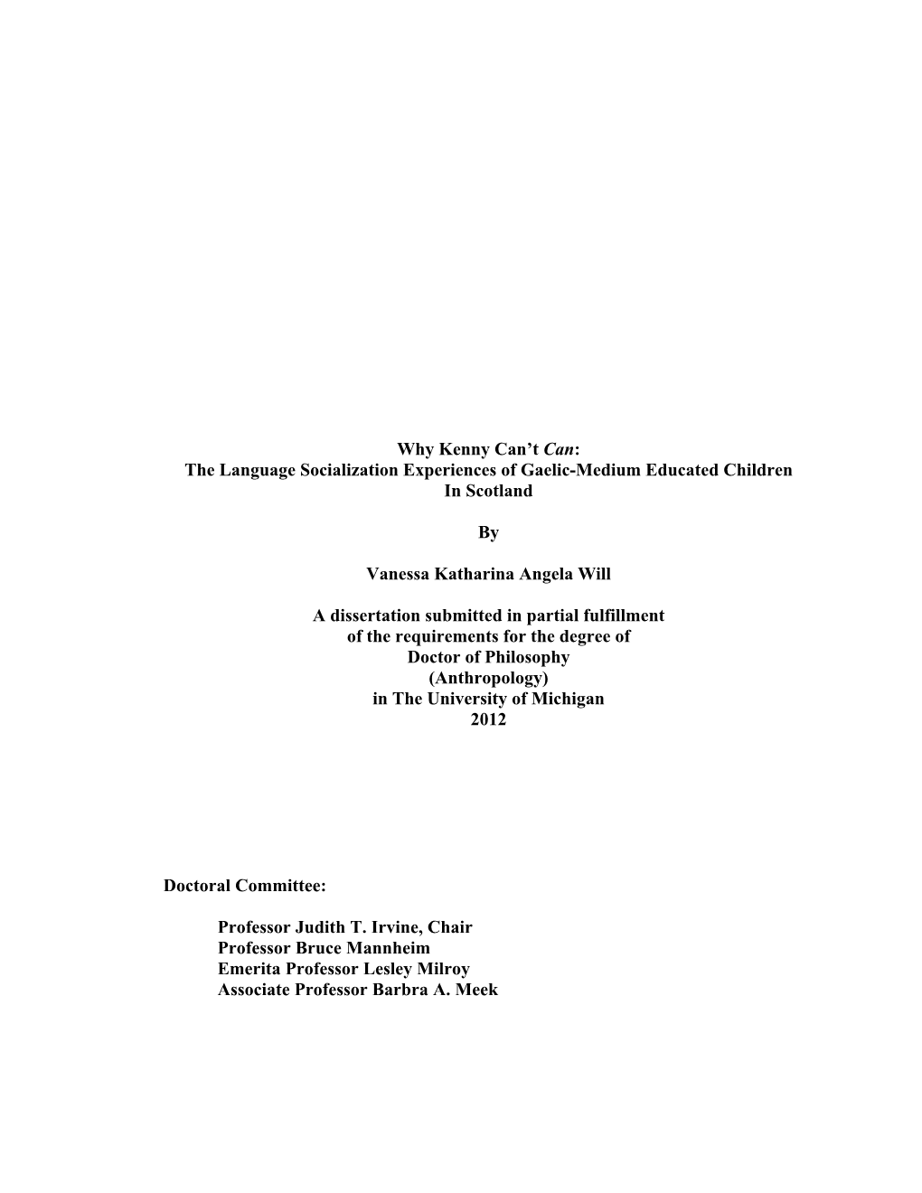 The Language Socialization Experiences of Gaelic-Medium Educated Children in Scotland