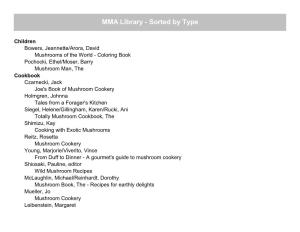 MMA Library - Sorted by Type