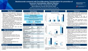 Bezlotoxumab Compared with Fecal Microbiota Transplantation for Prevention of Recurrent Clostridioides Difficile Infection