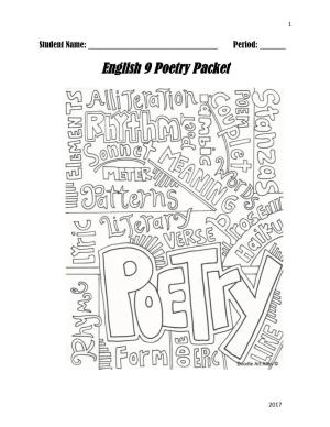 English 9 Poetry Packet 2017