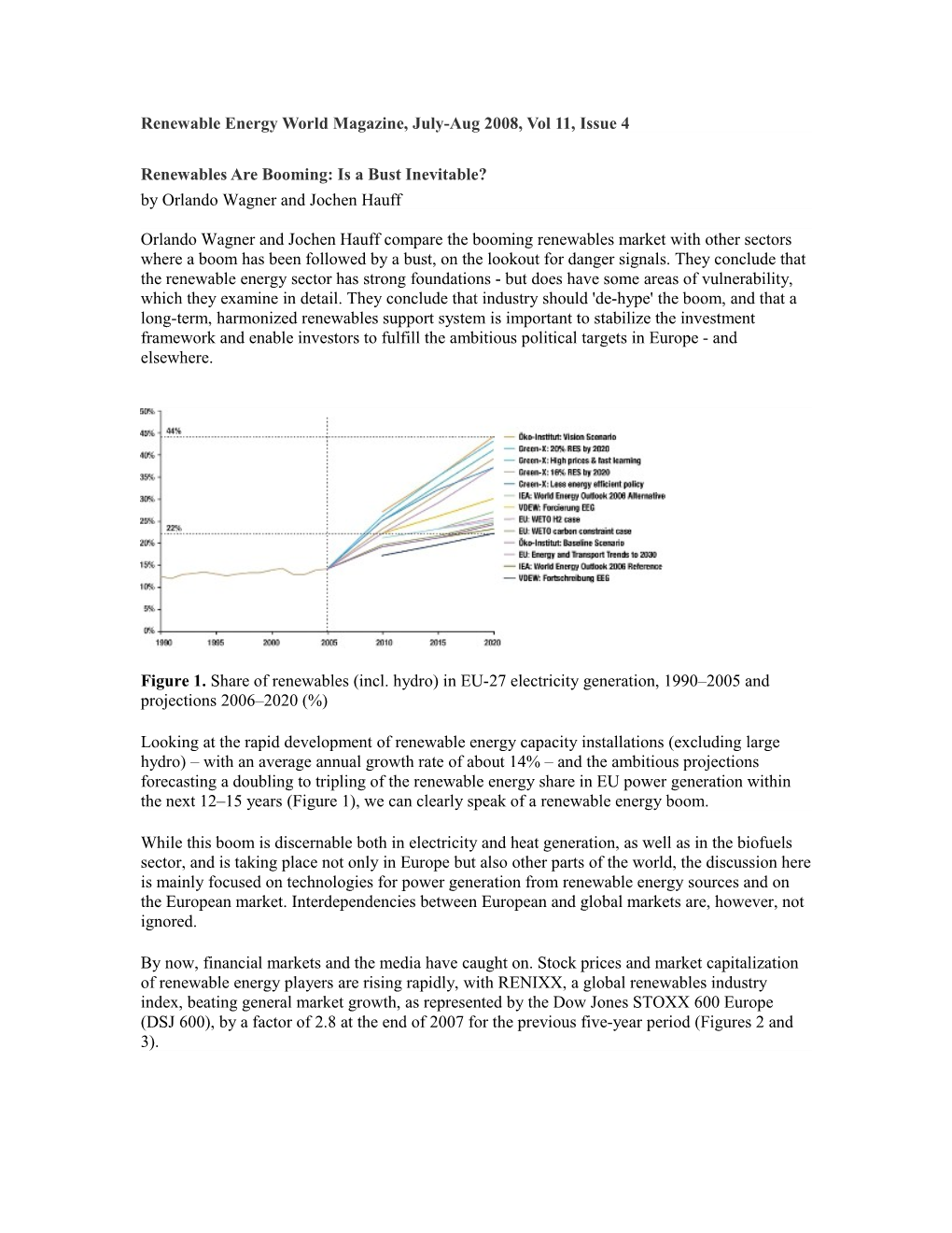 Renewable Energy World Magazine, July-Aug 2008, Vol 11, Issue 4