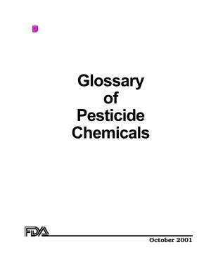 Glossary of Pesticide Chemicals