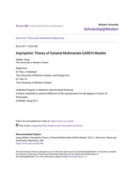 Asymptotic Theory of General Multivariate GARCH Models