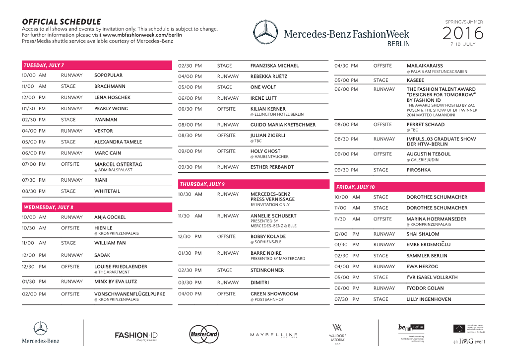 MBFWB SS16 Schedule A4