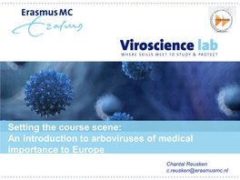 An Introduction to Arboviruses of Medical Importance to Europe