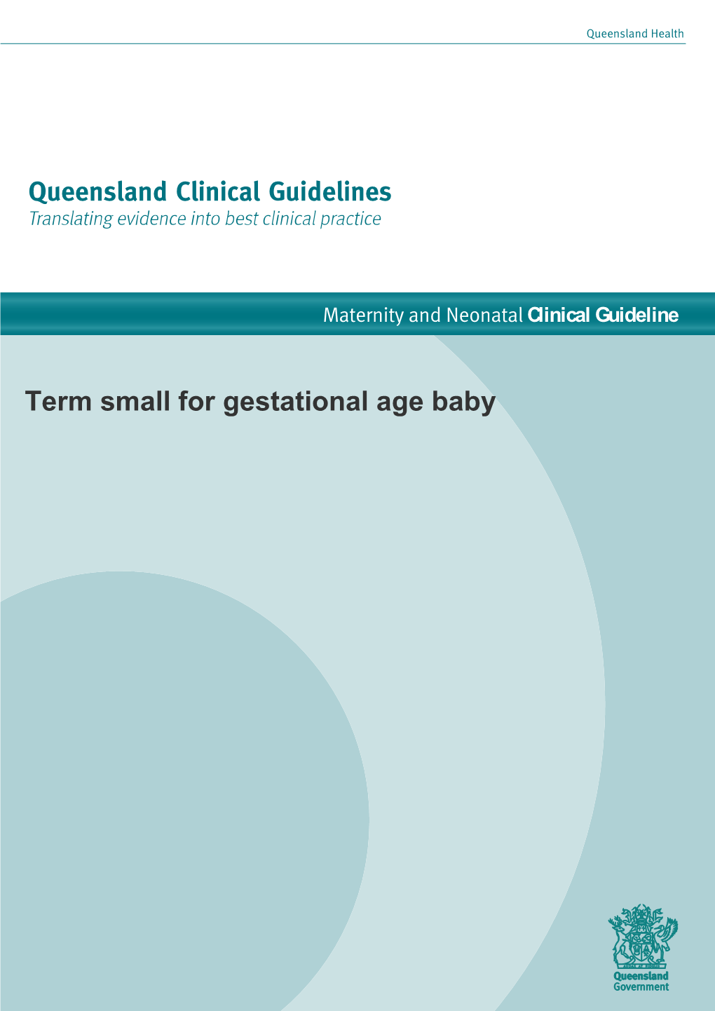 Guideline: Term Small for Gestational Age Baby