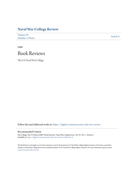Book Reviews the .SU Naval War College