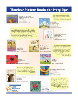 Timeless Picture Books for Every Age (PDF)