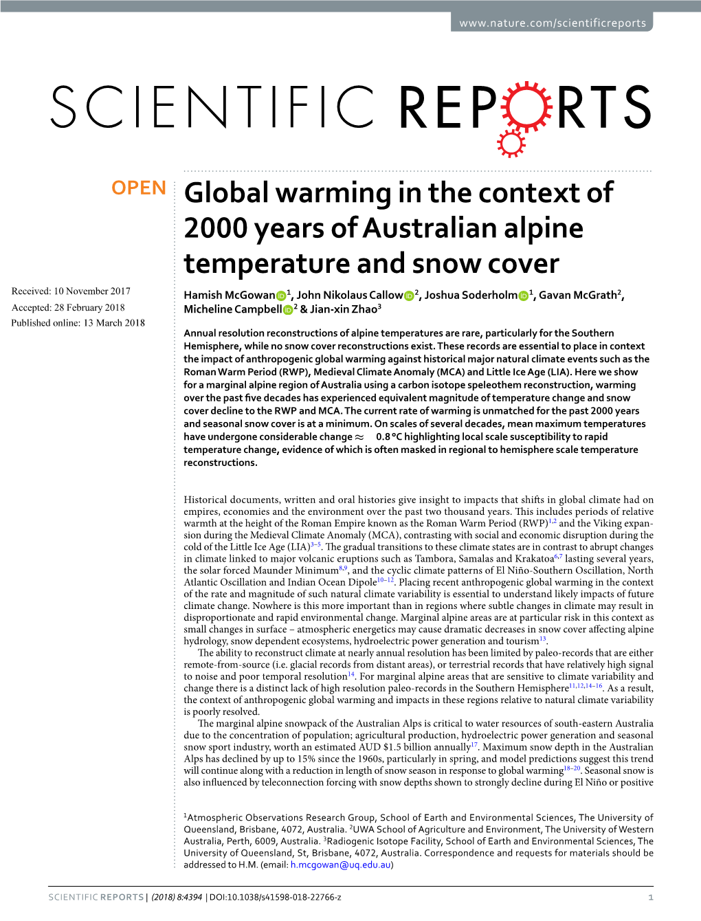 Global Warming in the Context of 2000 Years of Australian Alpine