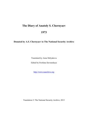 The Diary of Anatoly S. Chernyaev 1973