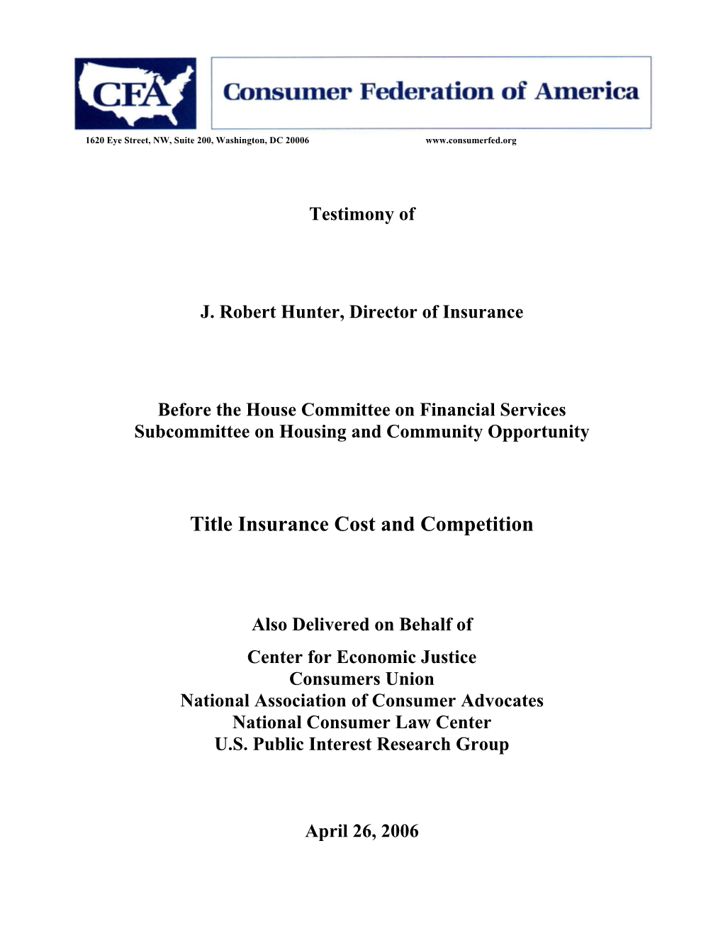 Title Insurance Cost and Competition