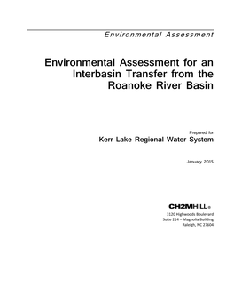 Environmental Assessment for an Interbasin Transfer from the Roanoke River Basin
