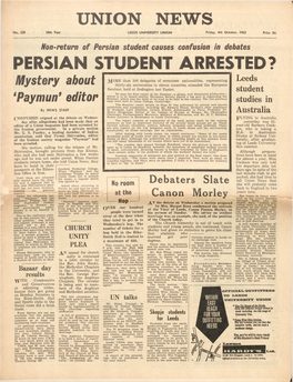 Persian Student Arrested?
