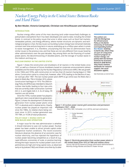 Nuclear Energy Policy in the United States: Between Rocks and Hard Places