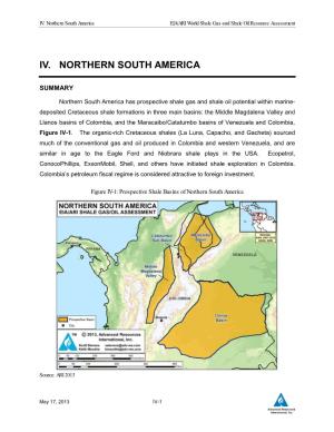 IV. Northern South America EIA/ARI World Shale Gas and Shale Oil Resource Assessment