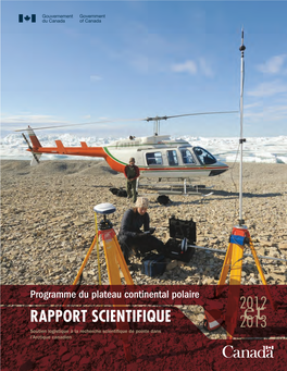 Programme Du Plateau Continental Polaire Rapport Scientifique 2012