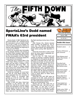 Sportsline's Dodd Named FWAA's 63Rd President