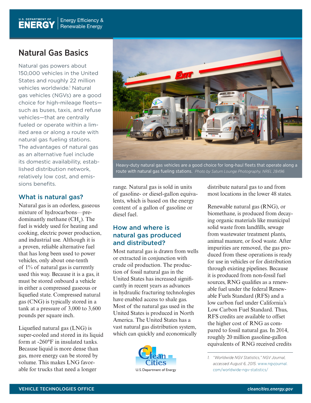 Natural Gas Basics (Brochure), US Department of Energy (DOE)