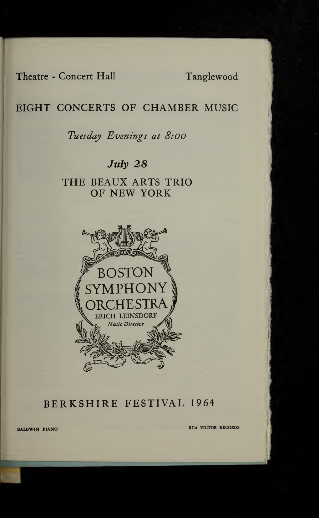 Boston Symphony Orchestra Concert Programs, Summer, 1963-1964