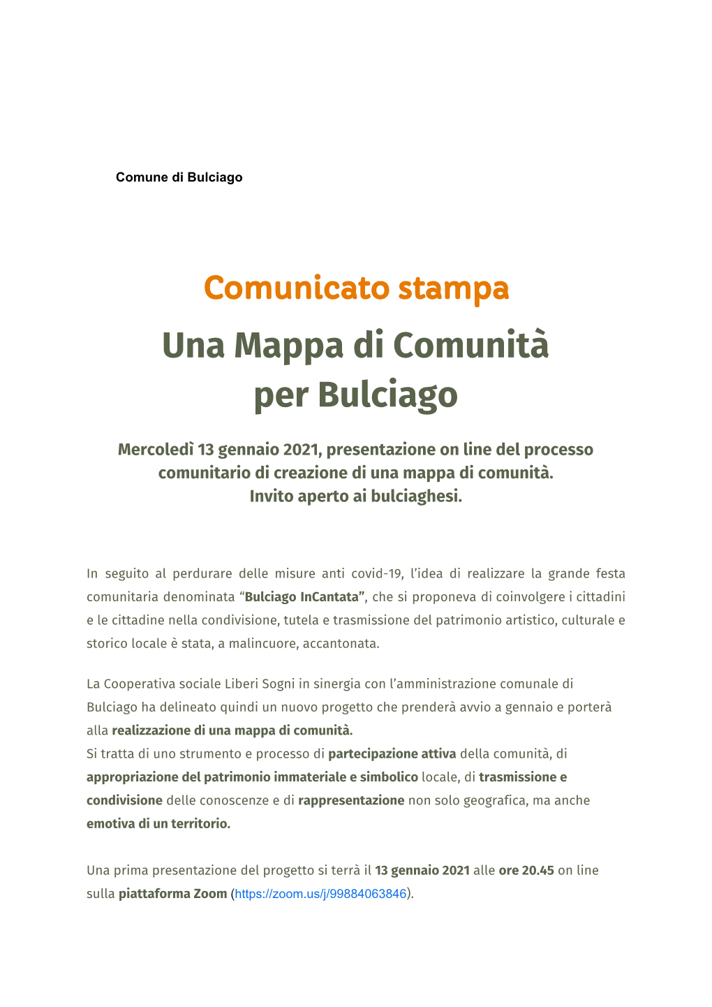 Comunicato Mappa Di Comunità Bulciago.Pdf