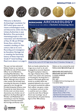 Berkshire Archaeology Newsletter 2019