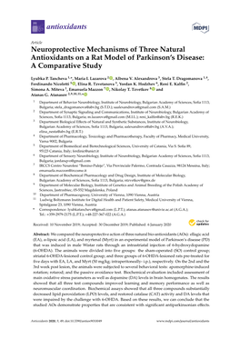 Neuroprotective Mechanisms of Three Natural Antioxidants on a Rat Model of Parkinson's Disease: a Comparative Study