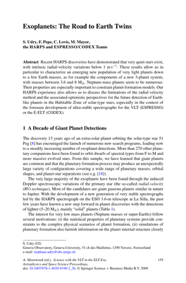 Exoplanets: the Road to Earth Twins