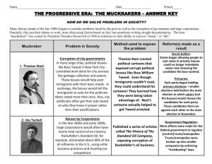The Progressive Era: the Muckrakers – Answer Key