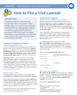 How to File a Civil Lawsuit