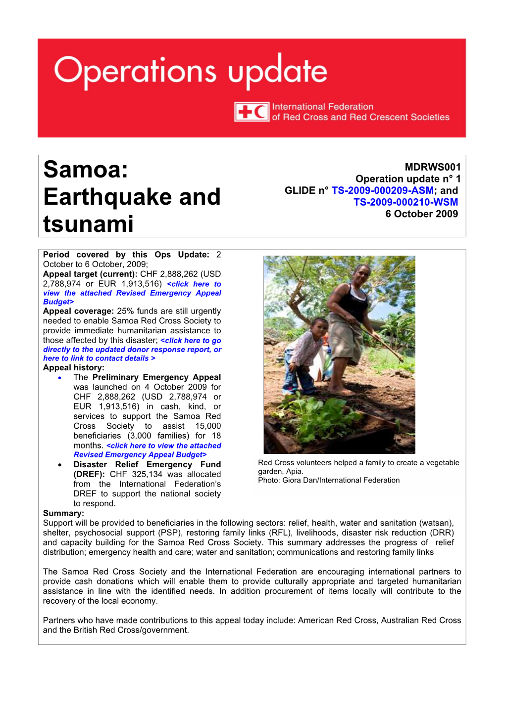 Earthquake and Tsunami MDRWS001