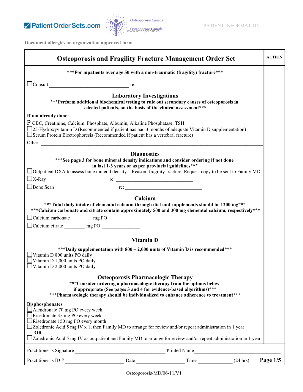 For Inpatients Over Age 50 with a Non-Traumatic (Low Impact) Fracture