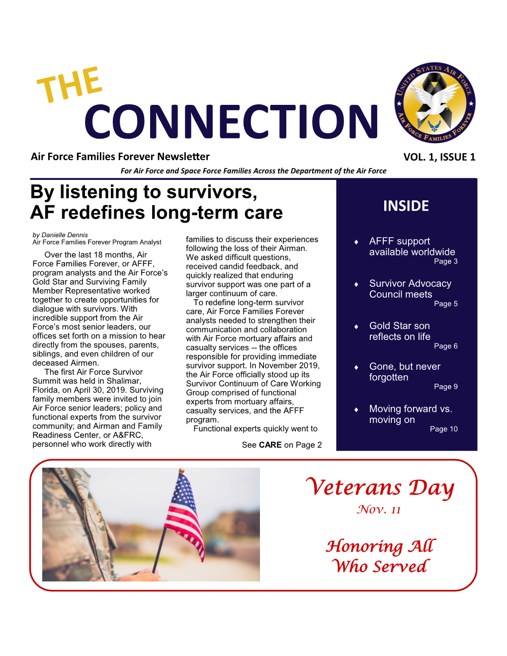 CONNECTION Air Force Families Forever Newsletter VOL