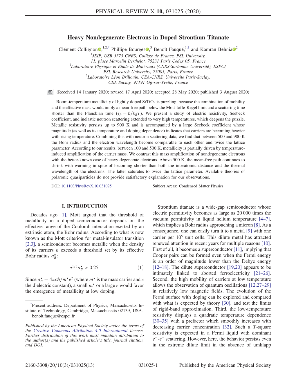 Heavy Nondegenerate Electrons in Doped Strontium Titanate