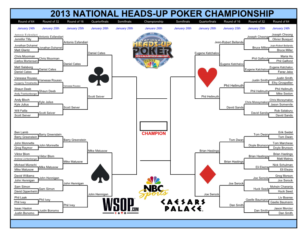 2013 National Heads-Up Poker Championship