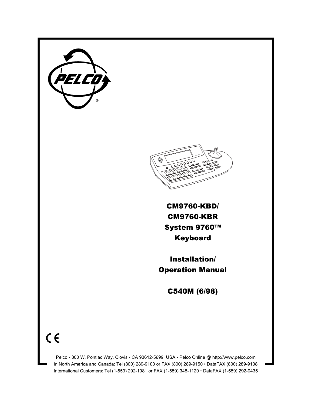 CM9760-KBD/ CM9760-KBR System 9760™ Keyboard Installation