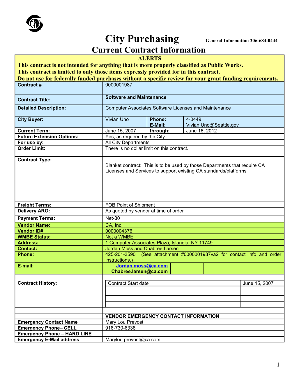 Current Contract Information Form s36