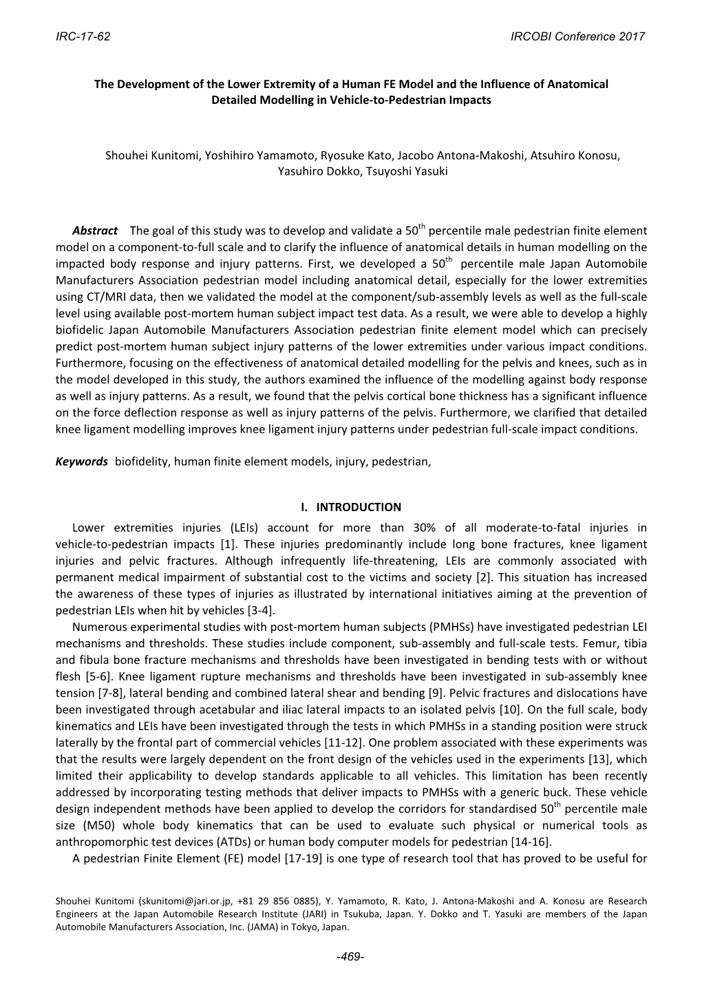 The Development of the Lower Extremity of a Human FE Model and the Influence of Anatomical Detailed Modelling in Vehicle-To-Pede