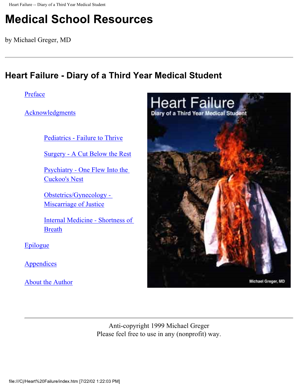 Heart Failure -- Diary of a Third Year Medical Student Medical School Resources by Michael Greger, MD