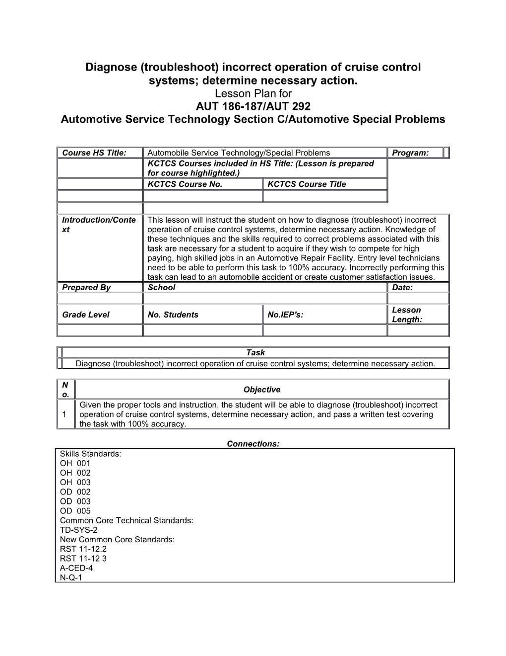 Diagnose (Troubleshoot) Incorrect Operation of Cruise Control Systems; Determine Necessary