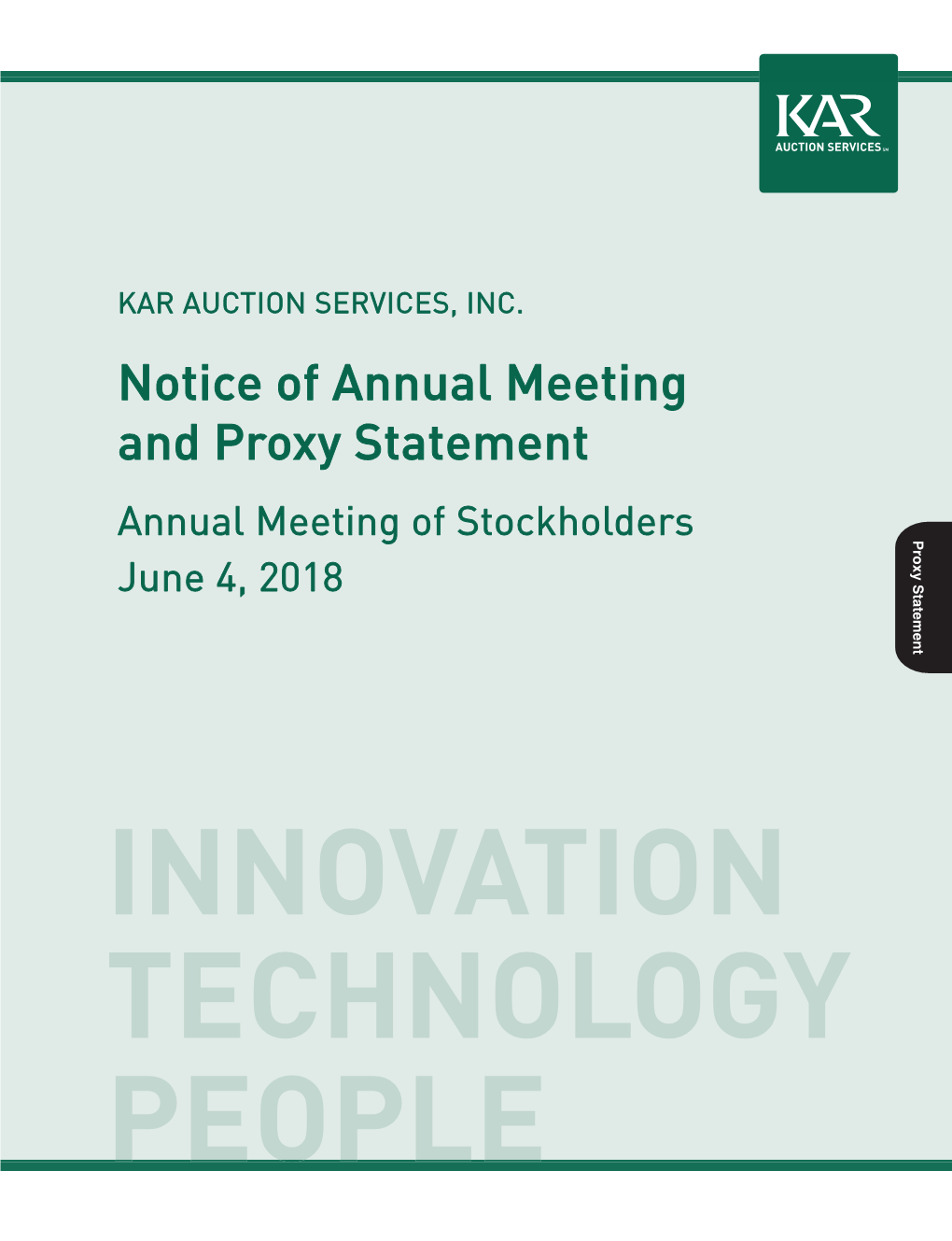 Notice of Annual Meeting and Proxy Statement