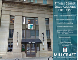 Fitness Center Space Available for Lease