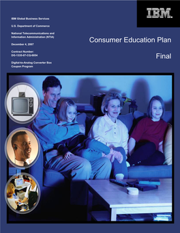 Consumer Education Plan December 4, 2007