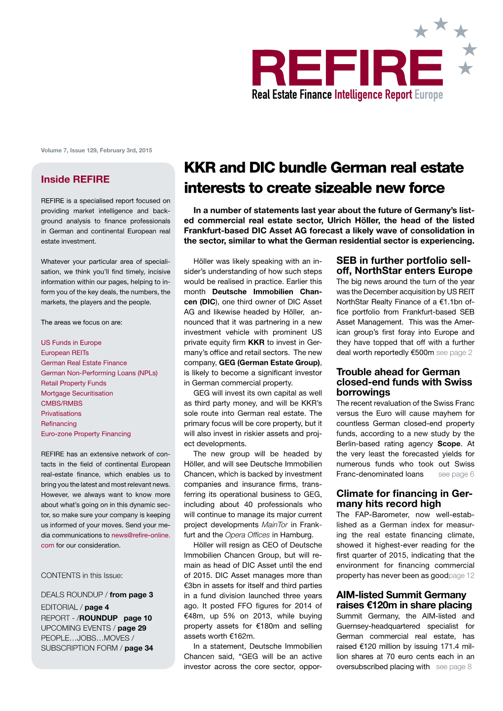 KKR and DIC Bundle German Real Estate Interests to Create