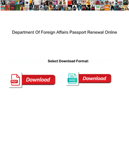 Department of Foreign Affairs Passport Renewal Online