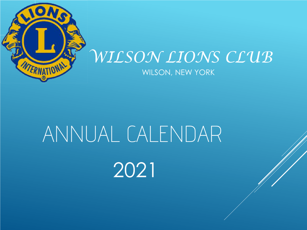 Annual Calendar 2021 January 2021