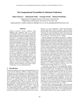 On Computational Tractability for Rational Verification